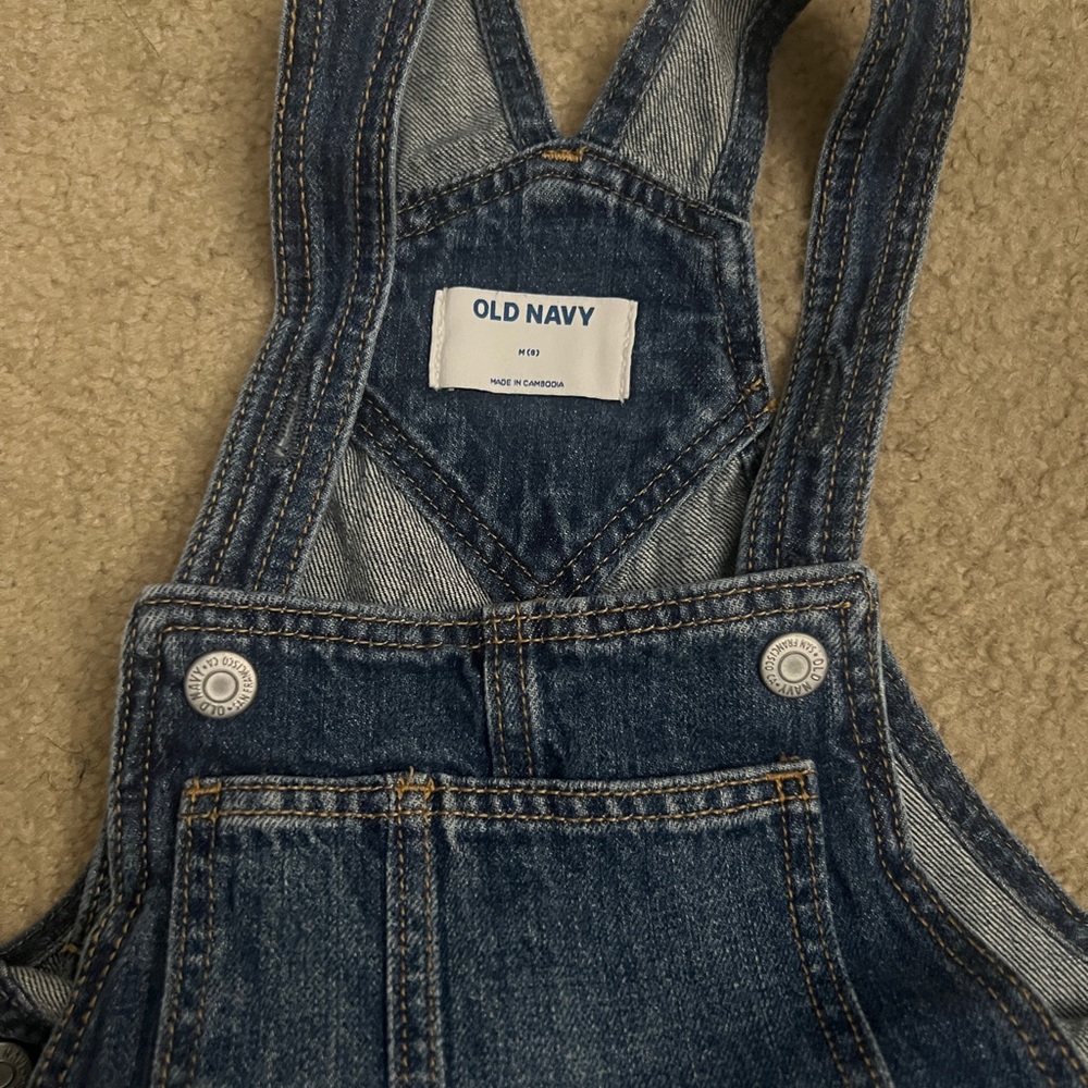 Old Navy Blue Denim Overalls Classic Style